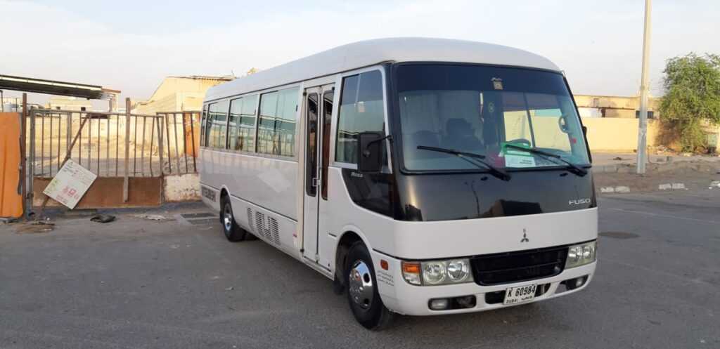 coaster bus rental in Dubai